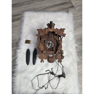 Cuckoo Clock German  Black Coehler Forest made Vintage- NOT WORKING FOR PARTS